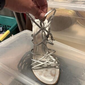 Aldo Silver Strappy Heels